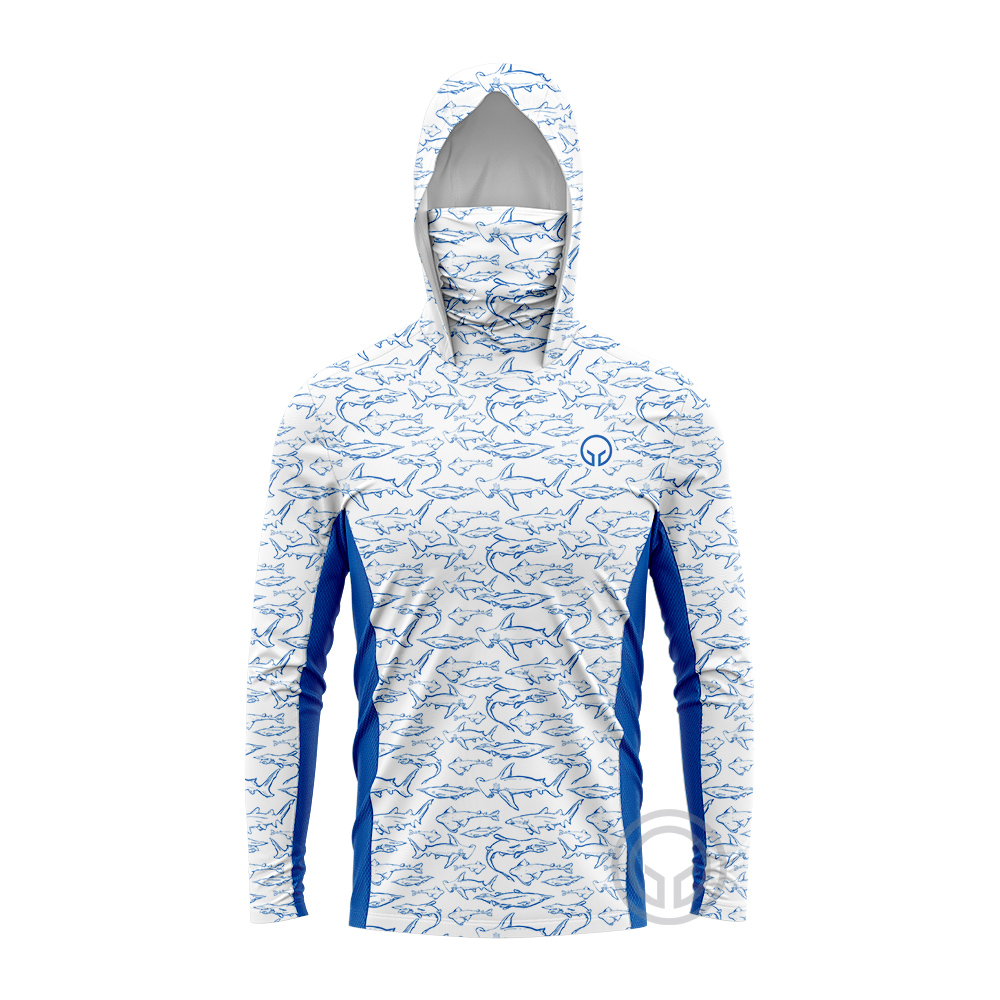 Fishing Hoodie - 新しい釣り服夏屋外ジャージ男性長袖 T シャツ衣類太陽紫外線保護通気性フード付き釣り服