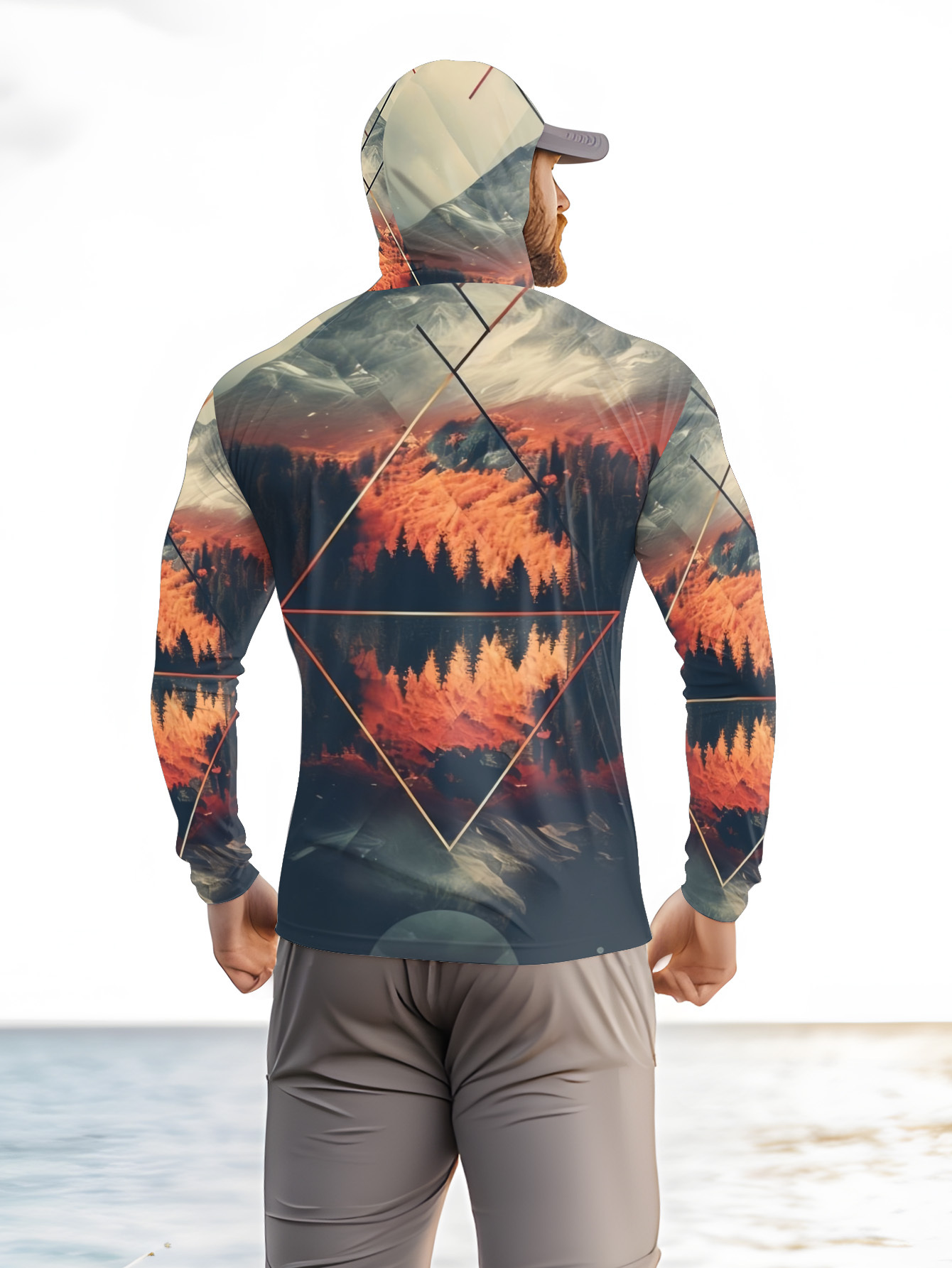 アウトドアメンズフィッシングフーディー、内蔵フェイスマスク、 - Fishing Hoodie のレビューと価格