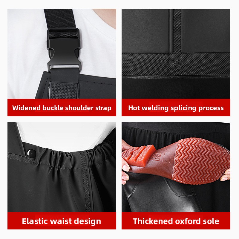 PVC製チェストウェーダー（ブーツ付き）、防水、ウエストハイ - Fishing Waders のレビューと価格