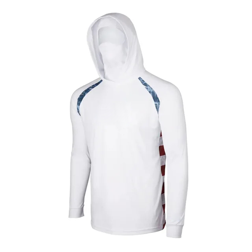 夏用フィッシングパーカー メンズ ジャージー 迷彩柄 長袖  - Fishing Hoodie のレビューと価格