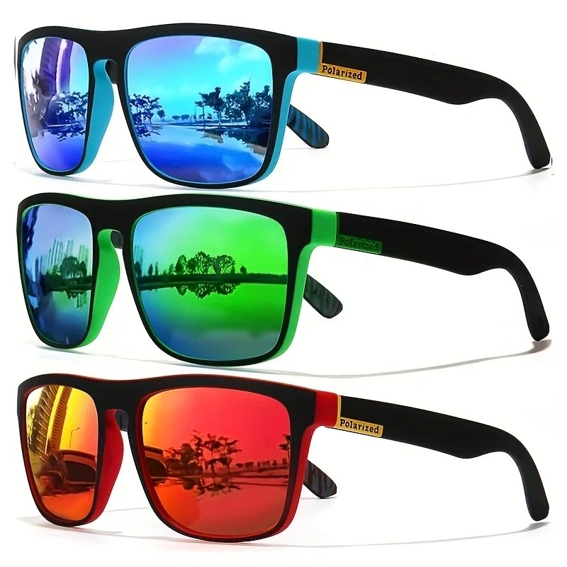 ファッションヴィンテージスクエア偏光サングラス男性女性運転釣 - Fishing Sunglasses Polarized のレビューと価格