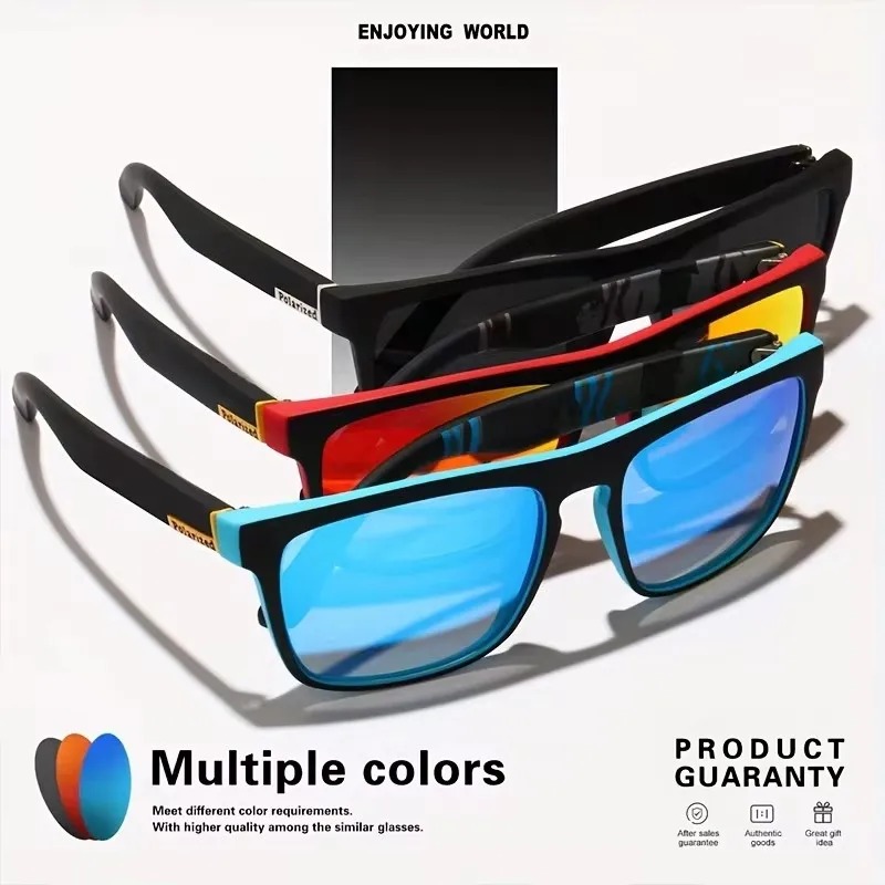ファッションヴィンテージスクエア偏光サングラス男性女性運転釣 - Fishing Sunglasses Polarized のレビューと価格